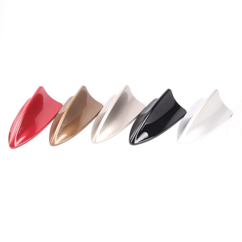 Universal Car Shark Fin Antenna Plastic Stylish Roof Aerial Fm Signal Cable Lightweight for Red
