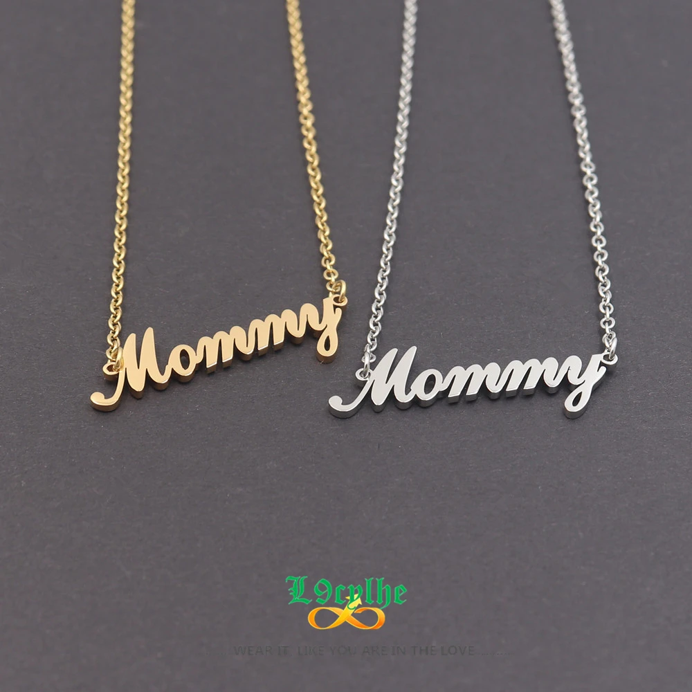 My Best Mommy Necklace Mama Letter Stainless Steel Chain Necklace Gold Silver Color Mrs. Bridesmaid Wife Choker Boho Jewelry