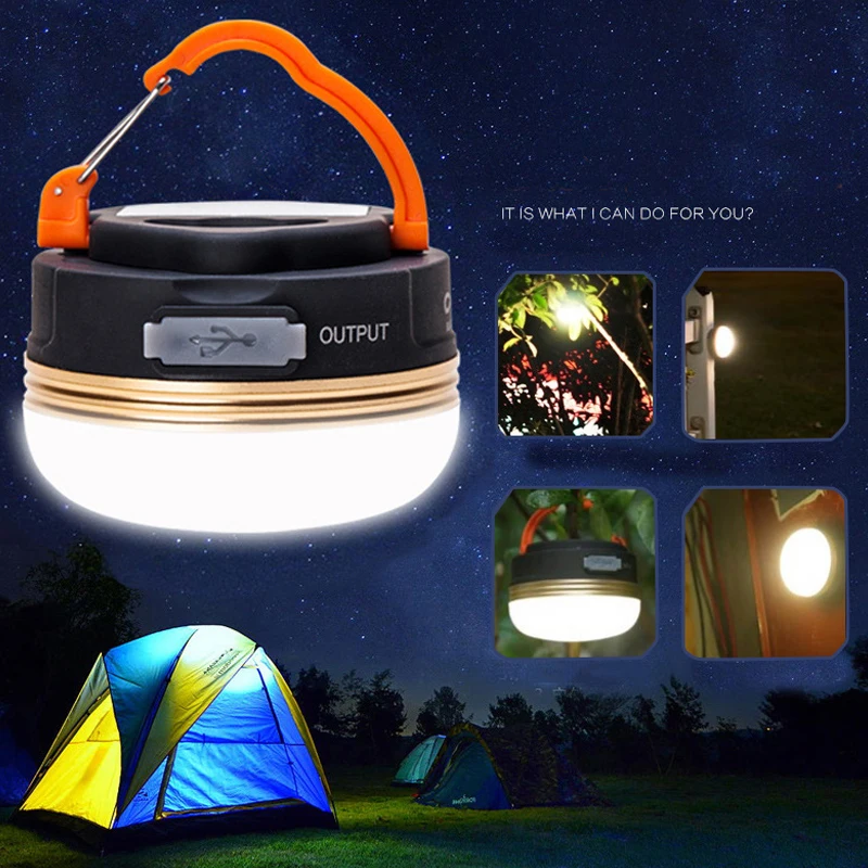 Lanterna Portátil Recarregável USB, Equipamento De Acampamento, Lanterna De LED, Candeeiro De Mesa, Ao Ar Livre, Caminhadas, Suspensão Noturna, 1800mAh