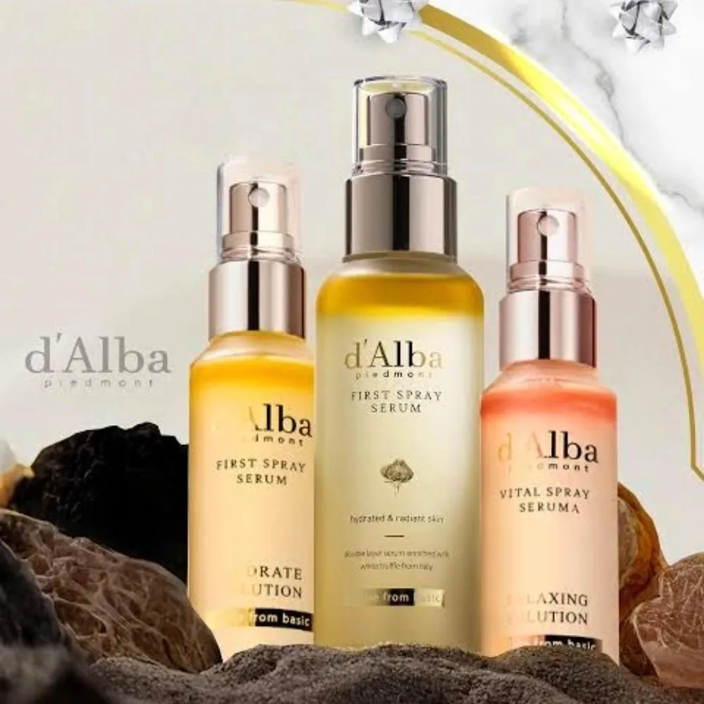 

Эссенция-спрей D'Alba White Truffle с экстрактом белого трюфеля: быстрое увлажнение, осветление и упругость кожи, успокаивает и смягчает кожу.