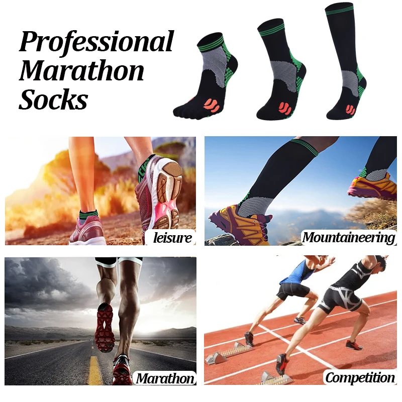 Men\'s Non-slip Compression Socks Women Compression Stockings Medical Nursing Varicose Veins MTB Cycling Soccer Sock Fast-drying