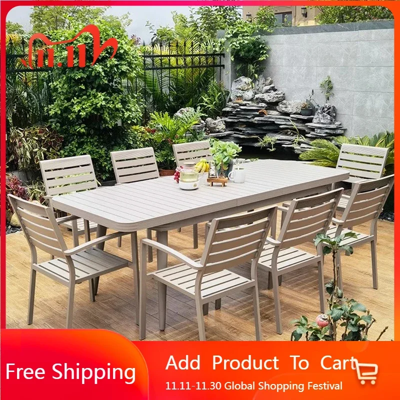 

Garden Courtyard Outdoor Tables Flat Roof Minimalist White Modern Outdoor Tables Armchair Backyard Arredo Giardino Furniture