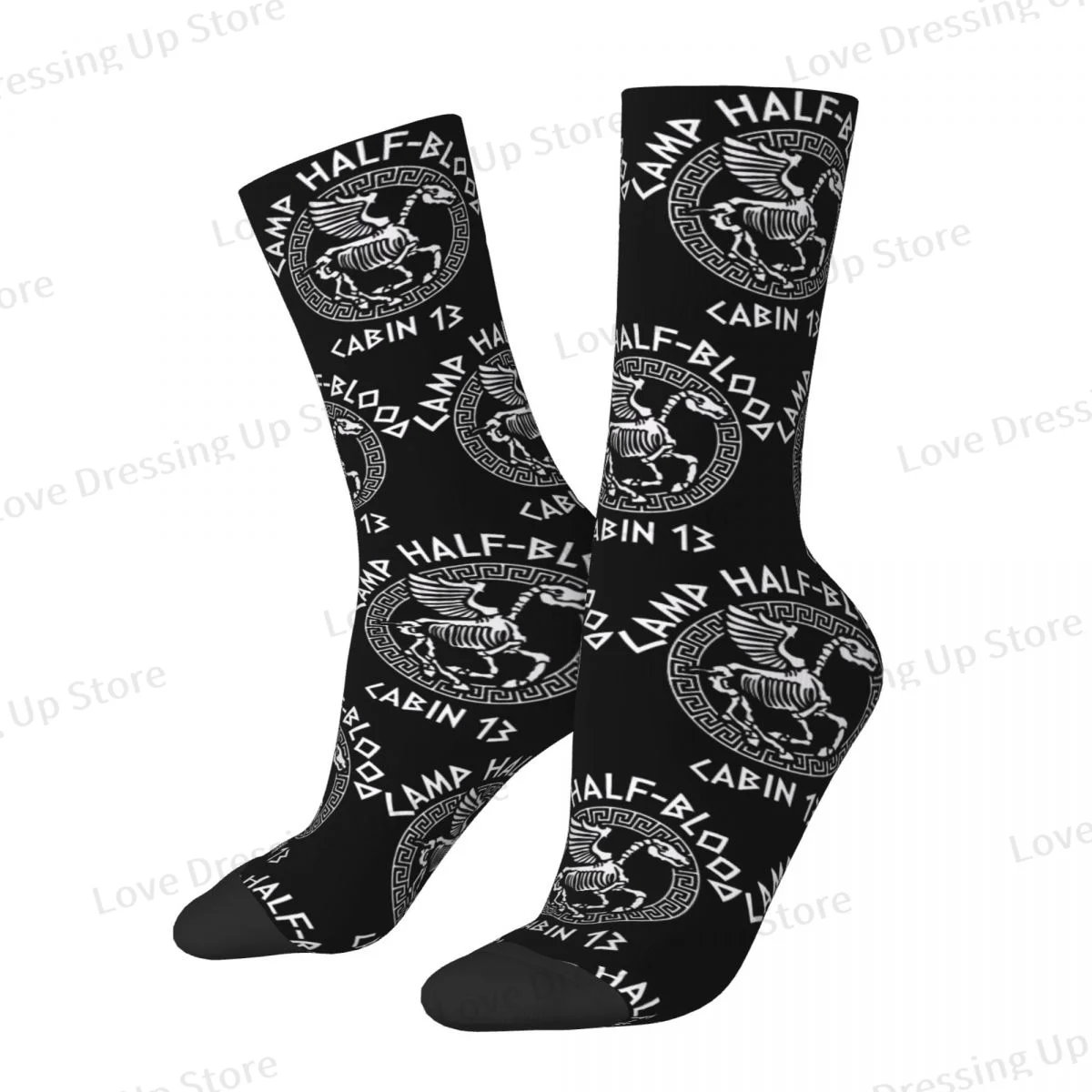 Percy Jackson Unisex Winter Socks Cabin 13 Camp Half-Blood Running Happy Socks Street Style Crazy Sock