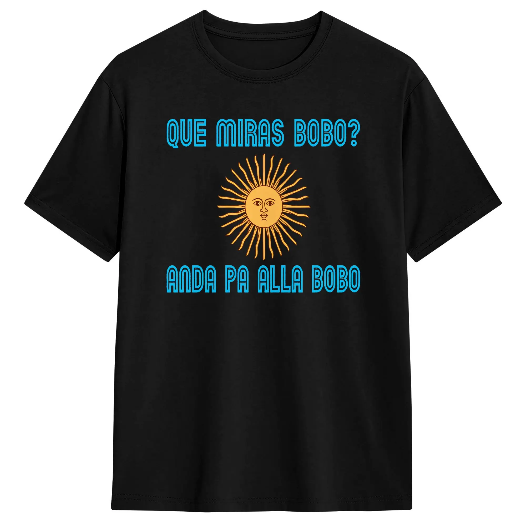 Men's QUE MIRAS BOBO ANDA PA ALLA BOBO T Shirt  Pure Cotton Clothes Leisure Short Sleeve Crew Neck Tees Graphic T-Shirt