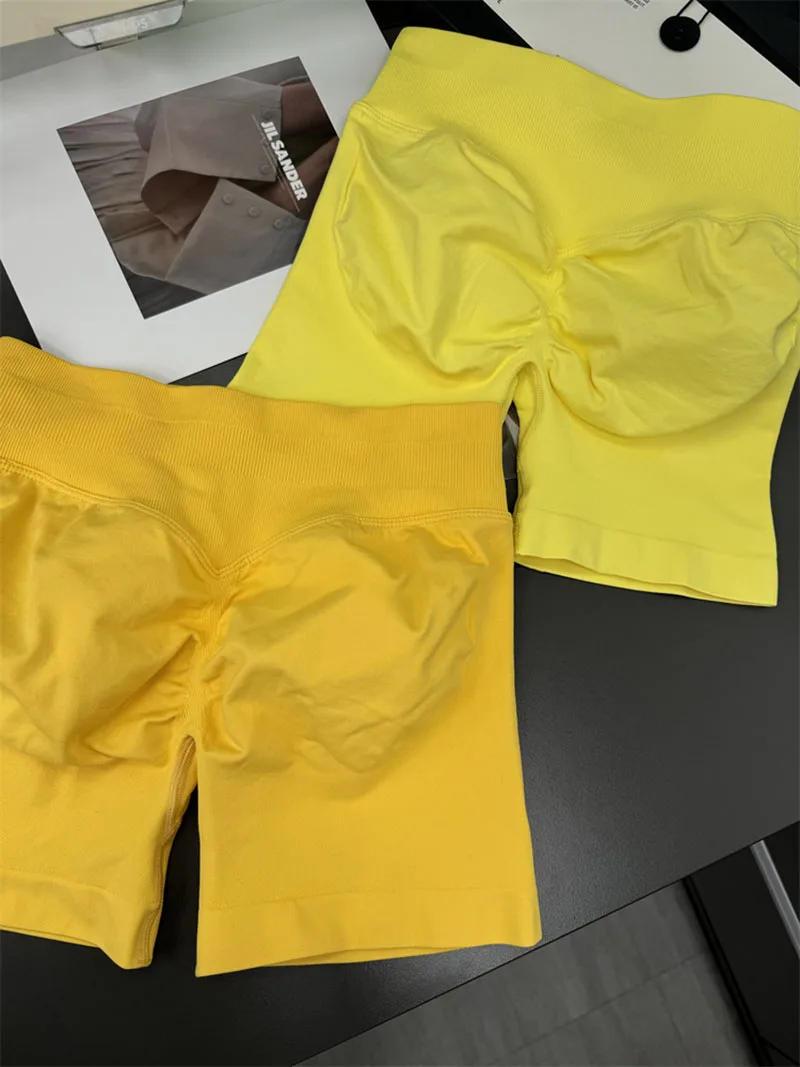 Quality Seamless Scrunch Push Up Gym Shorts Running Workout Shorts Female Yoga Leggings Women Hight Waist Sports Shorts