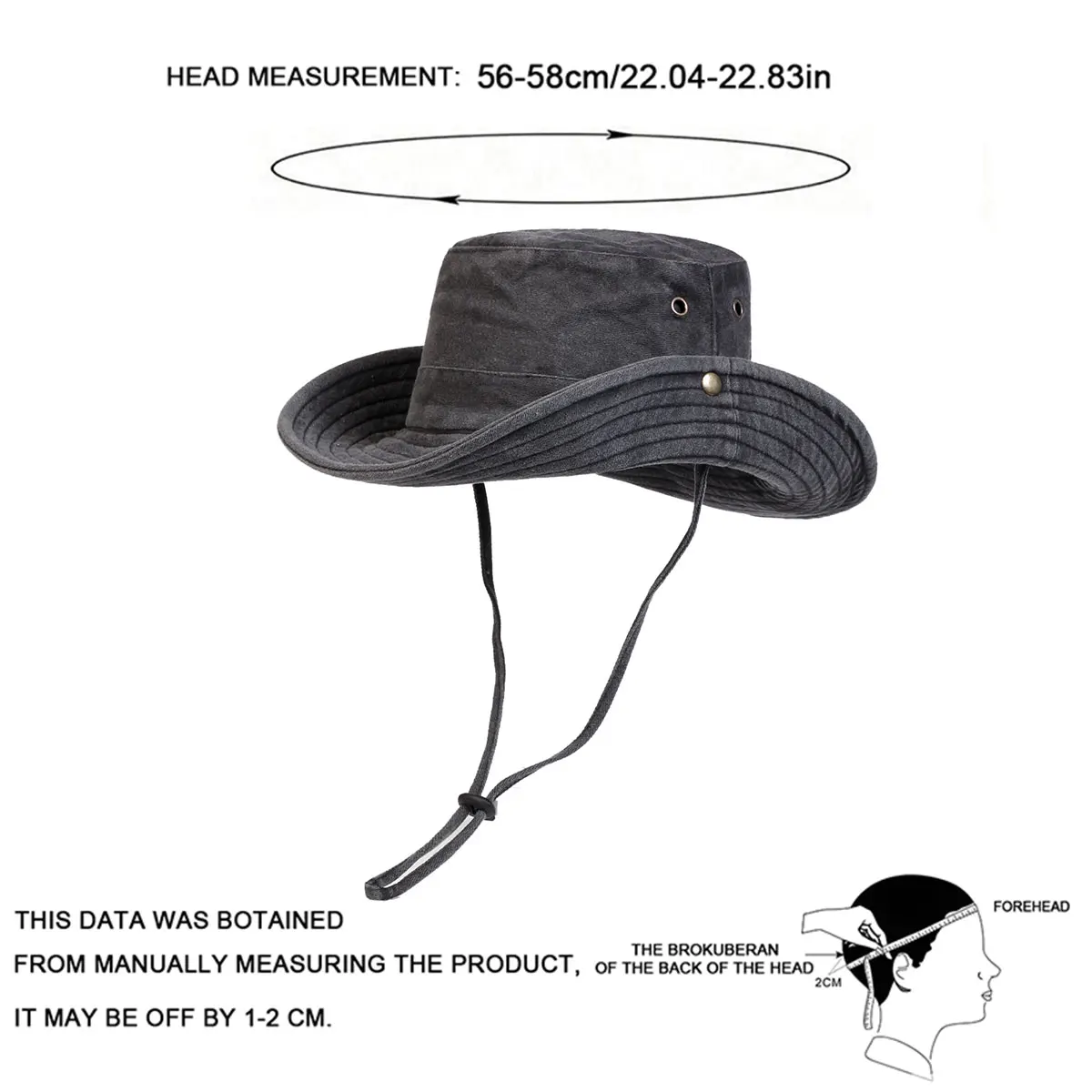 Men Big Eaved Washed Bucket Hats Fishermen Caps Outdoor Casual Cap Men Sunscreen Hat