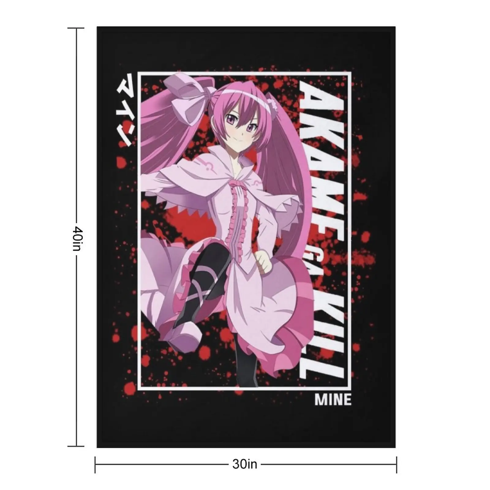 Akame Ga kill - Mine Throw Blanket Softest Cute Retros Hair Blankets
