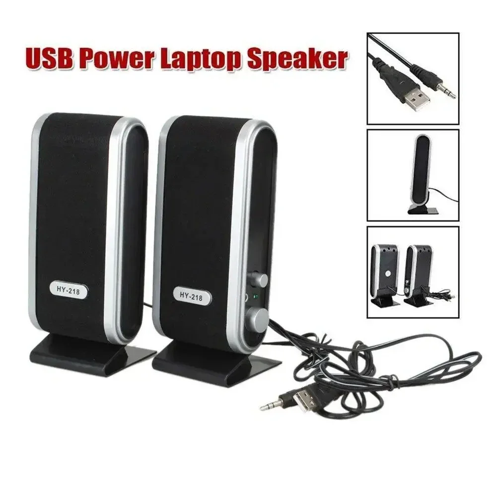 2Pcs USB Power Bluetooth Speakers Portable 3.5mm Mini Outdoor Sound Box With Ear Jack Sound Surround Loudspeaker For PC Computer