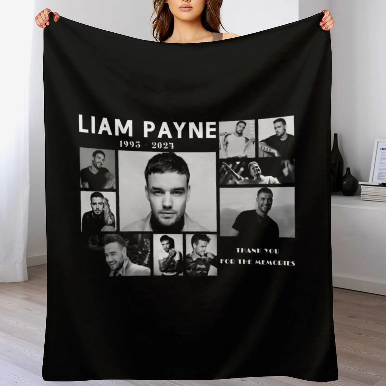 

RIP Liam Payne 1993-2024 Throw Blanket Soft Beds Luxury St valentine gift ideas Stuffeds Blankets