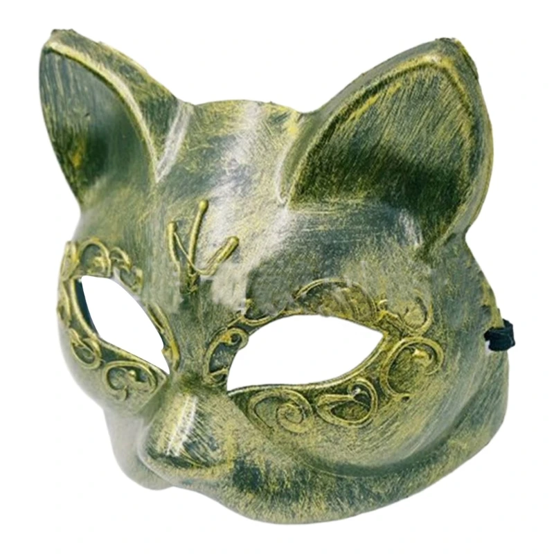 Masque chats mascarade, masque chats d'halloween, masque Cosplay d'animaux pour femmes hommes N7YF