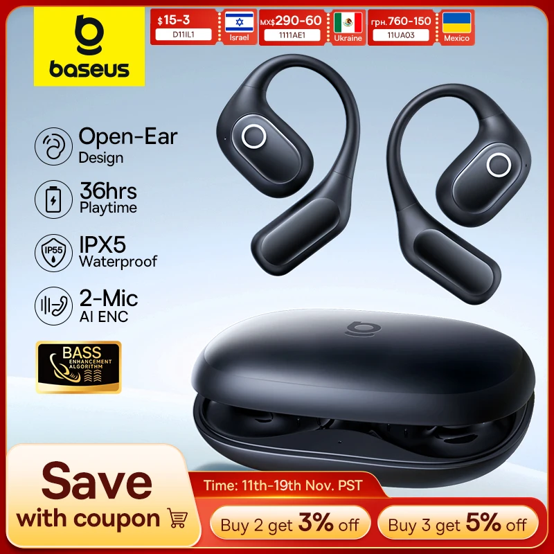 Baseus Eli 2i Fit наушники с открытыми