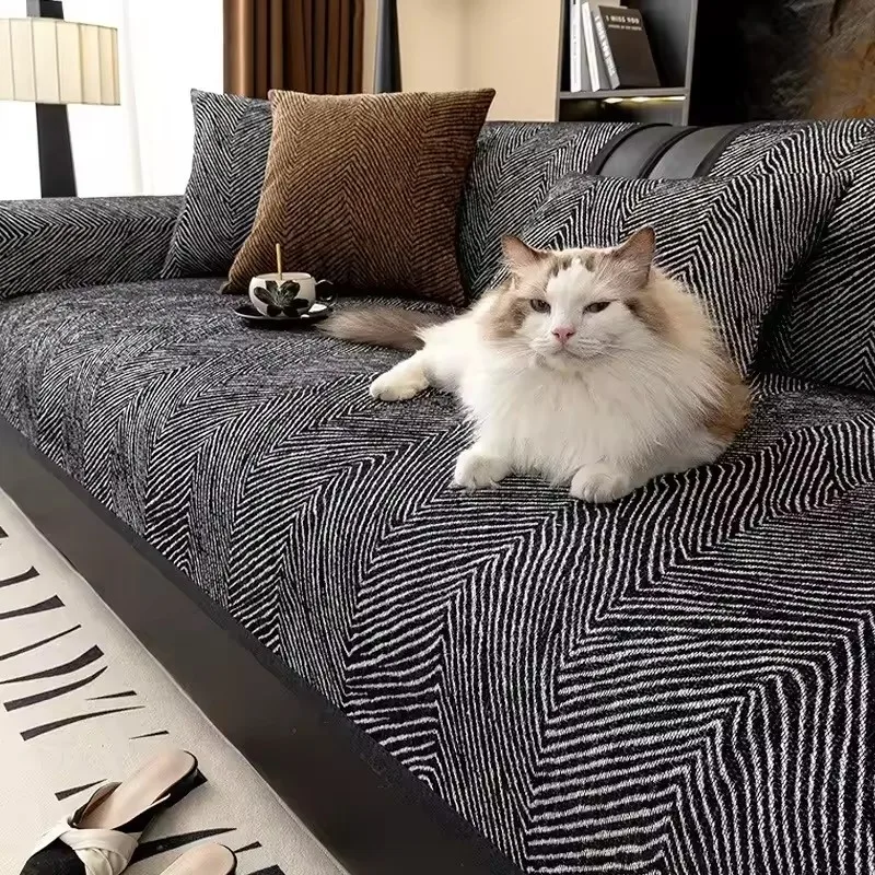 

Chenille Sofa Covers Light Luxury Non-slip Sofa Towel Couch Cushion Four Season Universal for Living Room Modern Home Decor