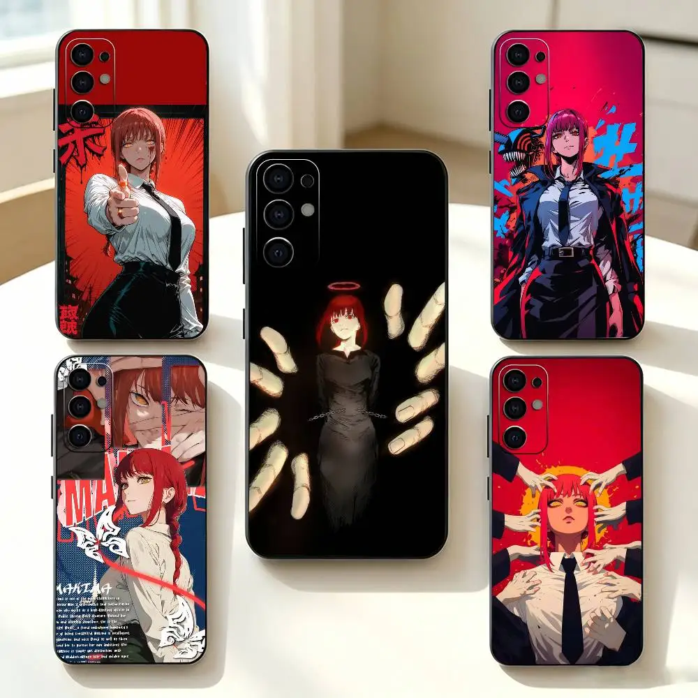 M-Makima T-Chainsaw Man   Phone Case Black Silicone Soft For Samsung S25,S24,S21,S22,S23,S30,Ultra,S20,Plus,Fe,Lite