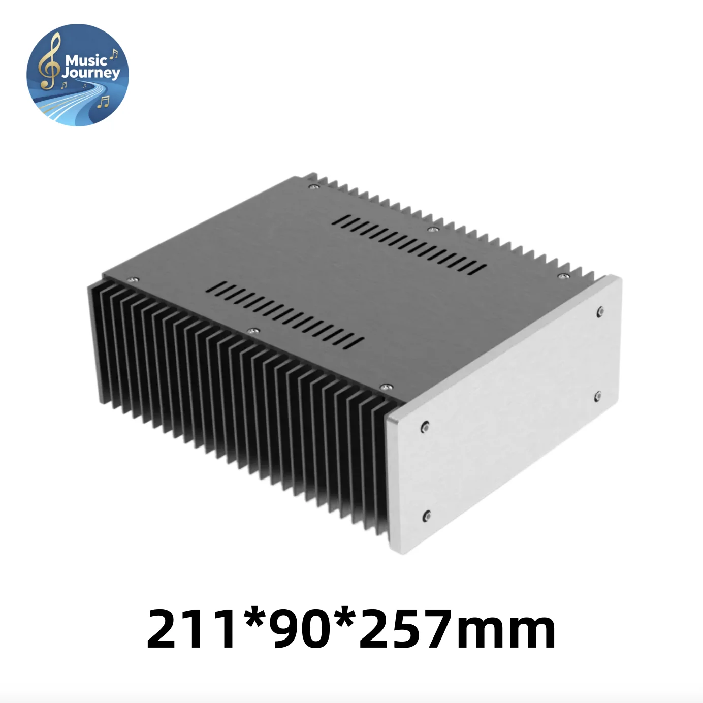 211*90*257mm All Aluminum Power Amplifier Chassis Enclosure With Heat Sink DIY HiFi Audio Amplifier Headphone Amp Housing Shell
