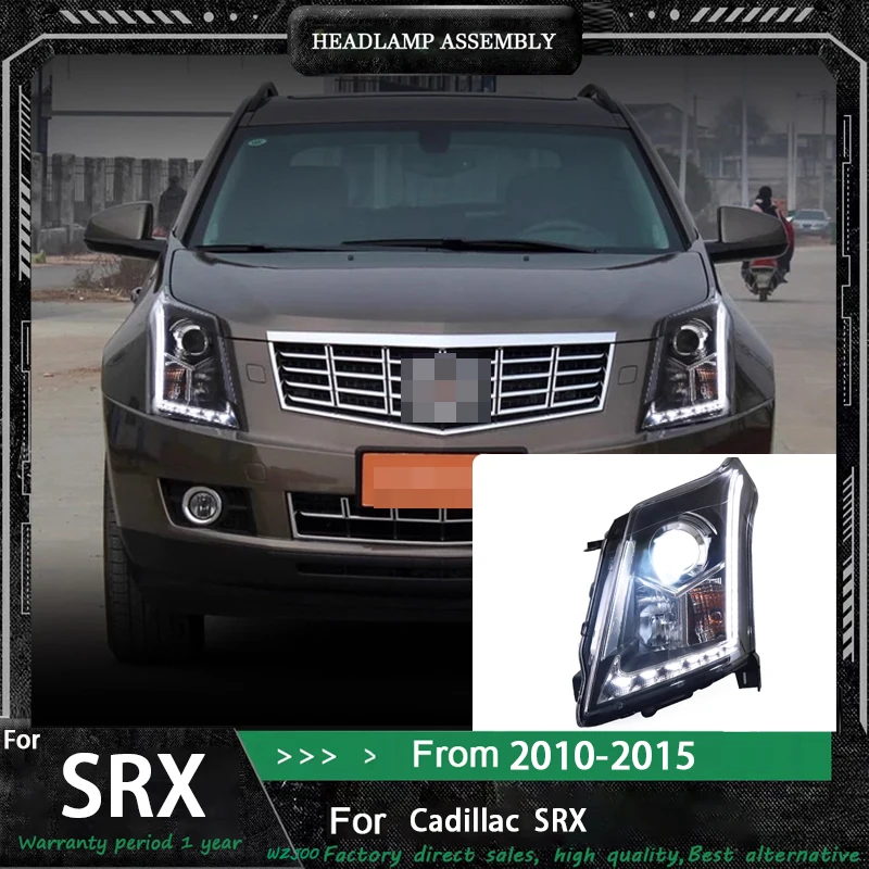 

2 PCS Head Lamp for Cadillac SRX LED Headlight 2010-2015 Headlights SRX DRL Turn Signal High Beam Angel Eye Projector