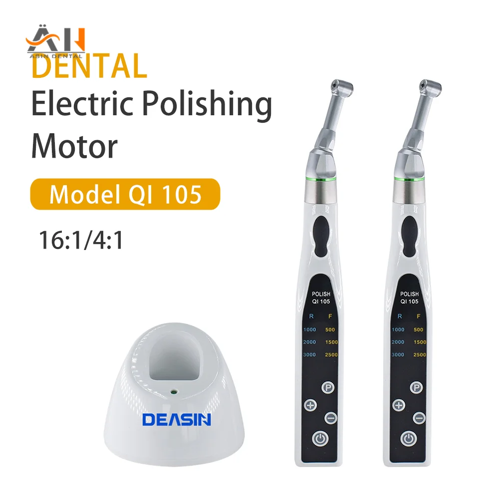 

Dental Electric Polishing Motor Straight Prophy Handpiece Disposable Head 500-3000 rpm/min Non-LED for Teeth Polisher Whitening