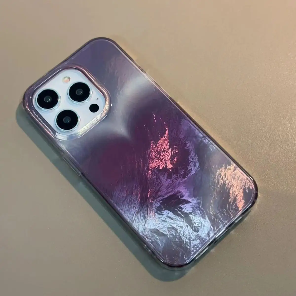 

Чехол для телефона для iPhone 16, 15, 14, 13, 12, Pro Max, новый INS, японский корейский стиль, красочный градиент, фиолетовый защитный чехол Love