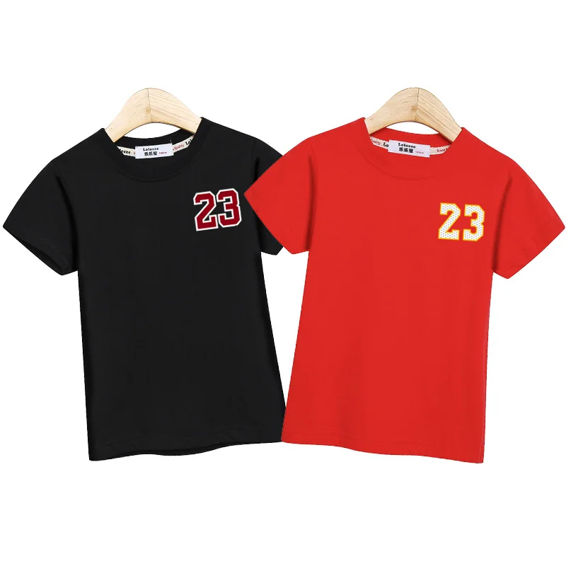 Kinder Basketball Nummer Shirt Sommer Kurzarm T-Shirt für Jungen Nr. 23 Bedruckte Tops T-Shirts 3-14TT