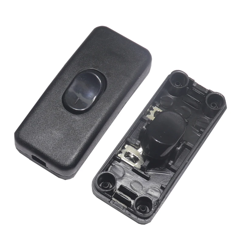 【10-2PCS】Practical Classic Black/White Inline ON/OFF Table Lamp Desk Light Cord Cable Switches Electrical Accessories