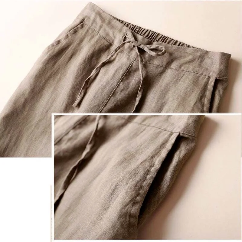 Casual S-5XL Cotton Linen Pants Women 2023 Spring Loose Cotton Trousers Women Vintage Elegant Trousers Formal Pencil Pants 19724