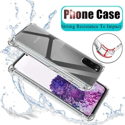 Clear Phone Case For Samsung Galaxy S20 5G SM-G981 Shockproof Thickened Transparent Case For Sansung S 20 Anti-scratch Cover TPU