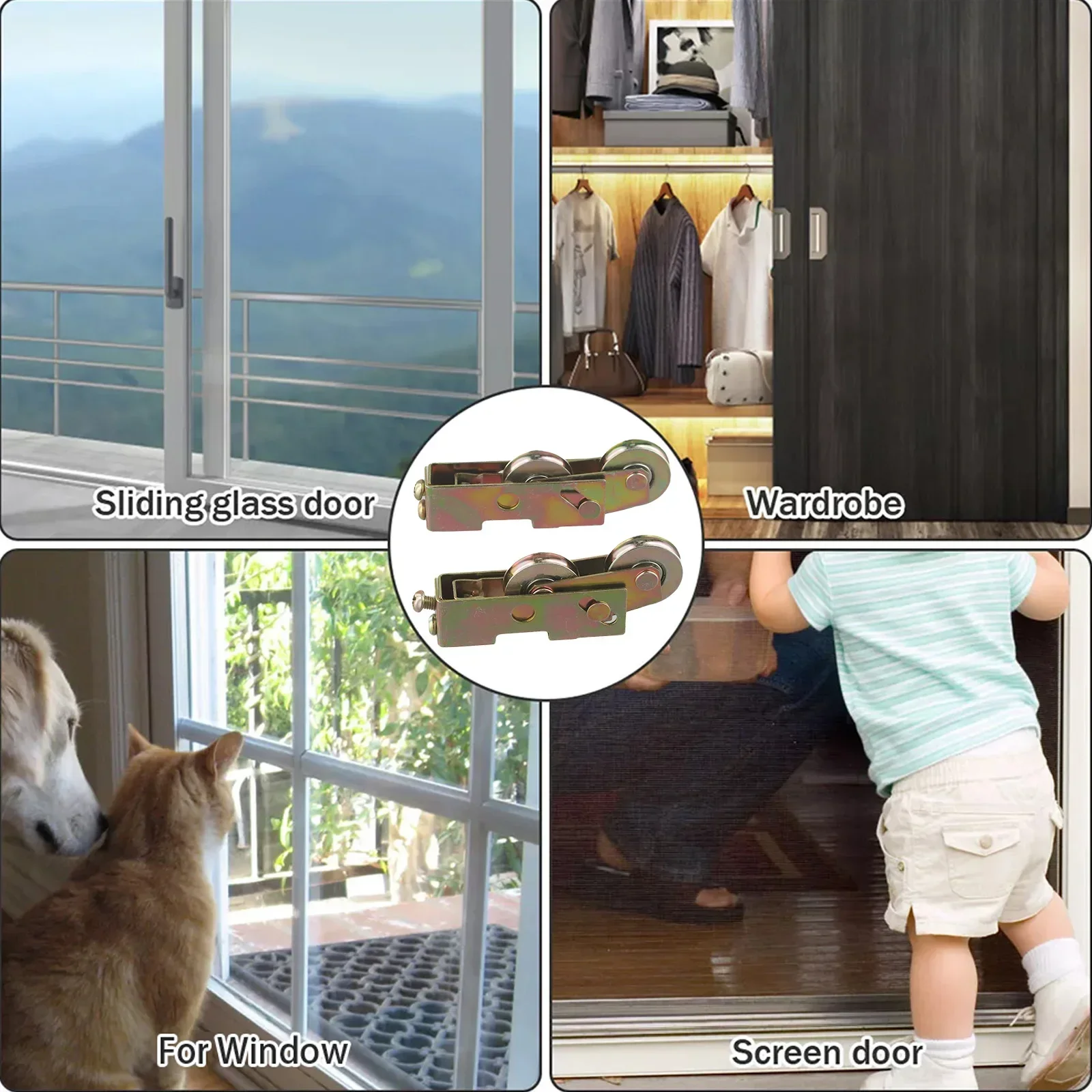 For Windows Sliding Door Bearing Wheel Door Repair Home Improvement 1-1 4 Inch Diameter Exceptional Durability