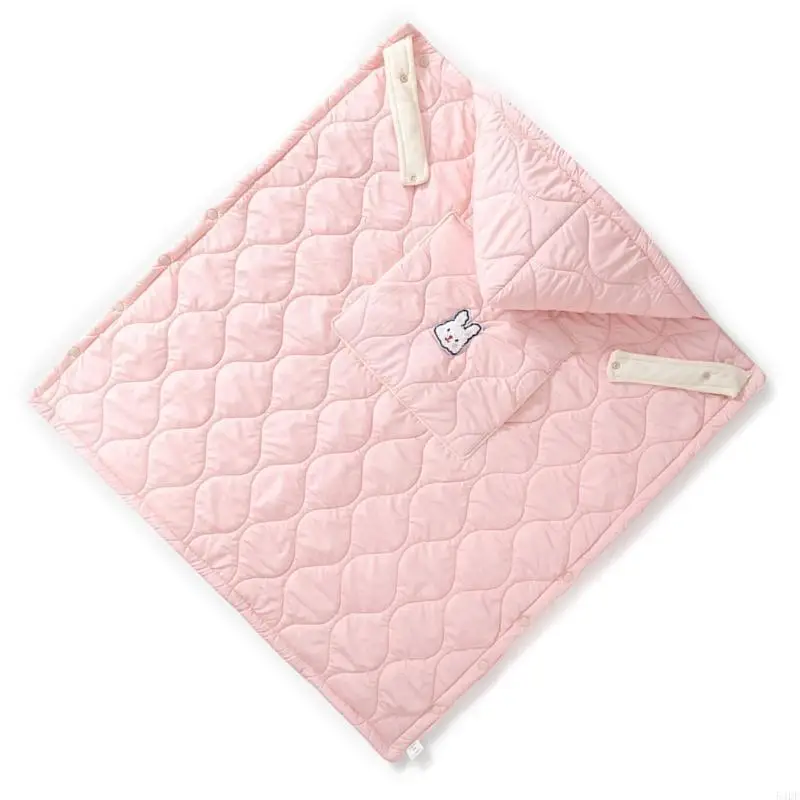 54DF Manta capa infantil multiusos, cubierta para cochecitos, manta gruesa con capucha