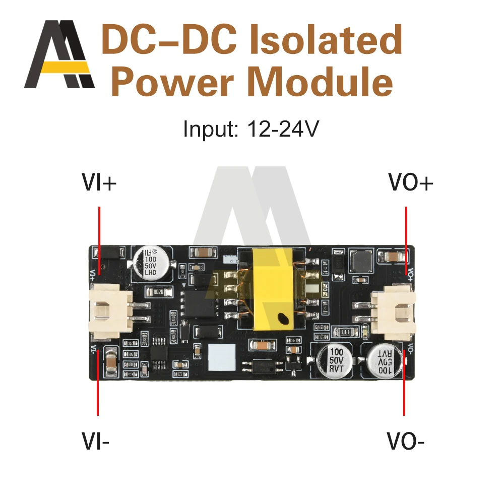 DC-DC Isolated Power Supply Module 12-24V Input 12V 24V Output 15W High Efficiency Industrial Power Conversion Board
