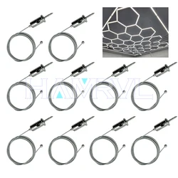 Hexagonal light cable 1M Adjustable suspension Cables Steel Hanging chain Lamp Celing for Hexagonal Garage Honeycomb Tube 100cm