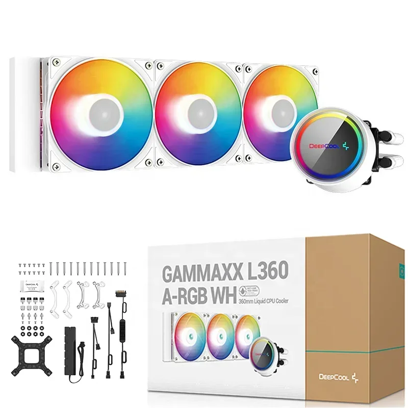 

DeepCool Water Element 360 ARGB White Water Cooling Radiator for Intel LGA1700 AMD CPU Liquid Cooler Fan for Desktop Computer