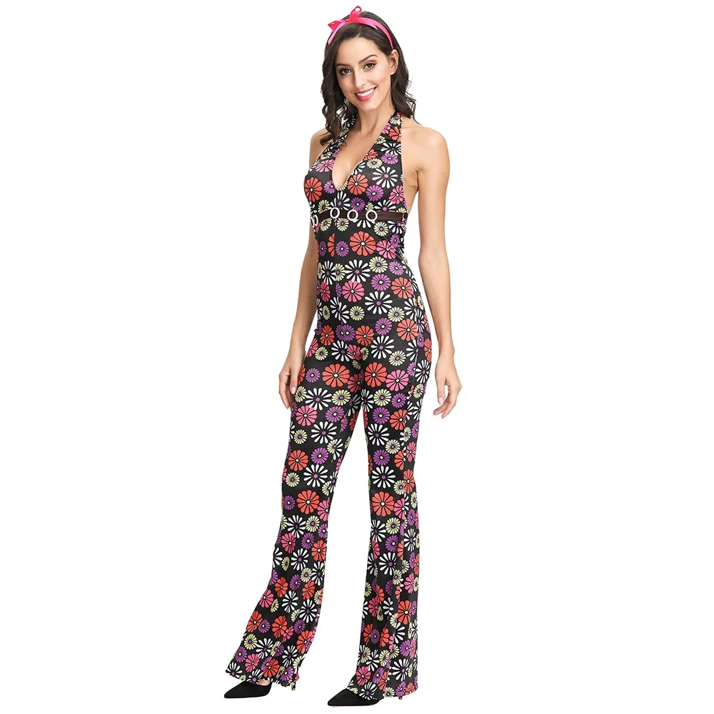 

Hippie Costumes for Adult Vintage 1960's 70s Disco Stage Performance Suit Women Rock Hippies Cosplay Halloween Costumes Clothing