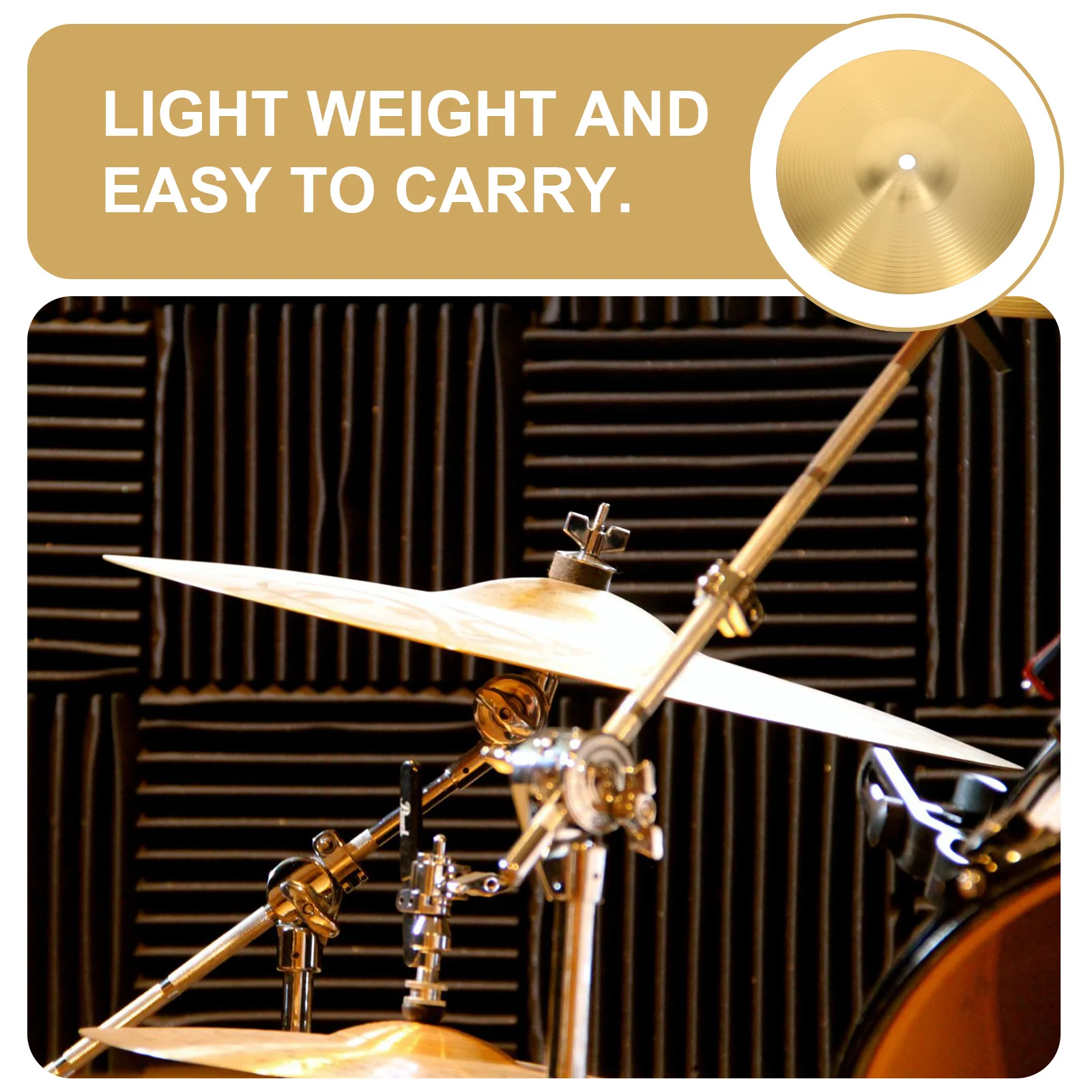 

2pcs 8 Inch Cymbals Brass Crash Cymbal For Jazz Drum Set Lightweight Practice Cymbal Smooth Edge Metal Drum Accessories