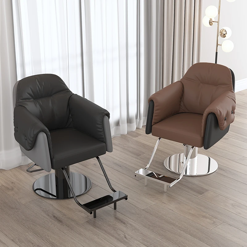 Originaliteit Nordic Kapper Stoelen Moderne Eenvoudige Ergonomische Perm Schoonheidssalon Stoel Draaibare Lift Salon Meubels Cadeira Mocho FYBC