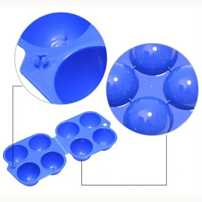 4/6/12 Grid Egg Storage Box Container Portable Plastic Egg Holder for Outdoor Camping Picnic Eggs Box Case Kitchen Organizer