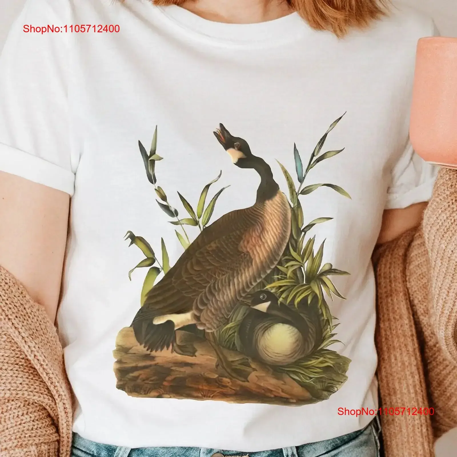 Canadian Goose T Shirt Vintage Illustration Bird Watching SweaT Birder Lady Who Loves Birds vintage Washed Soft Slightly
