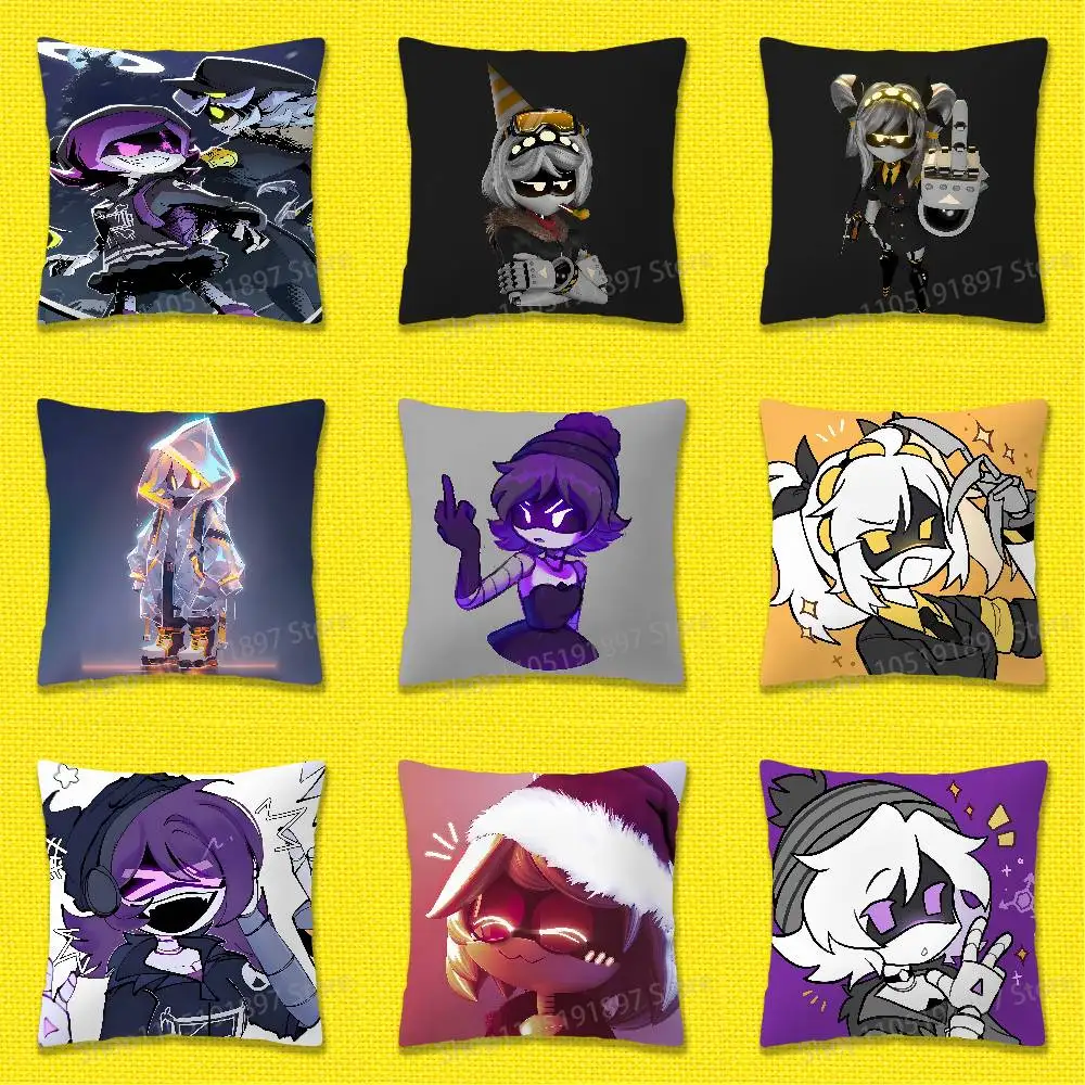 

M-Murder Drones Doll N J Uzi Throw Pillow Case For 50x50cm 40x40cm 55x55cm 45x45cm 30x30cm Square Bedroom Pillowcase Cover