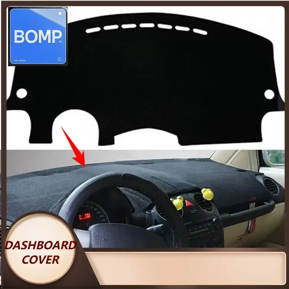 صالح لشركة فولكس فاجن فولكس فاجن بيتل 1998-2005 2006 2007 2008 2009 2010 تصفيف السيارة غطاء لوحة القيادة حصيرة وسادة داش ظلة السجاد الوصول #1