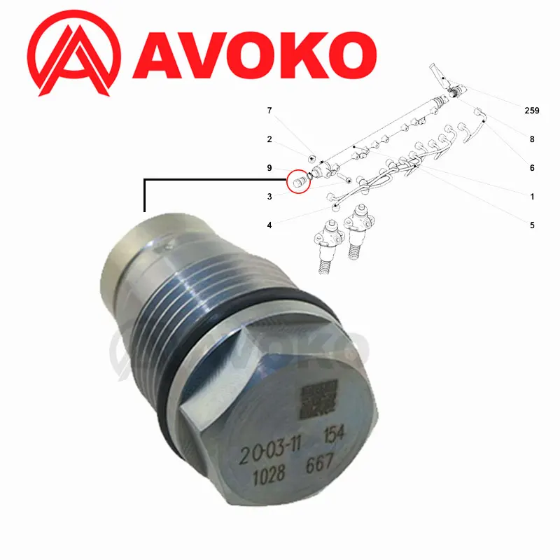 In Stock Common Rail Fuel Pressure Relief Valve 1110010028 1110010018 1110010022 1110010024 1110010026 1110010027 1110010017