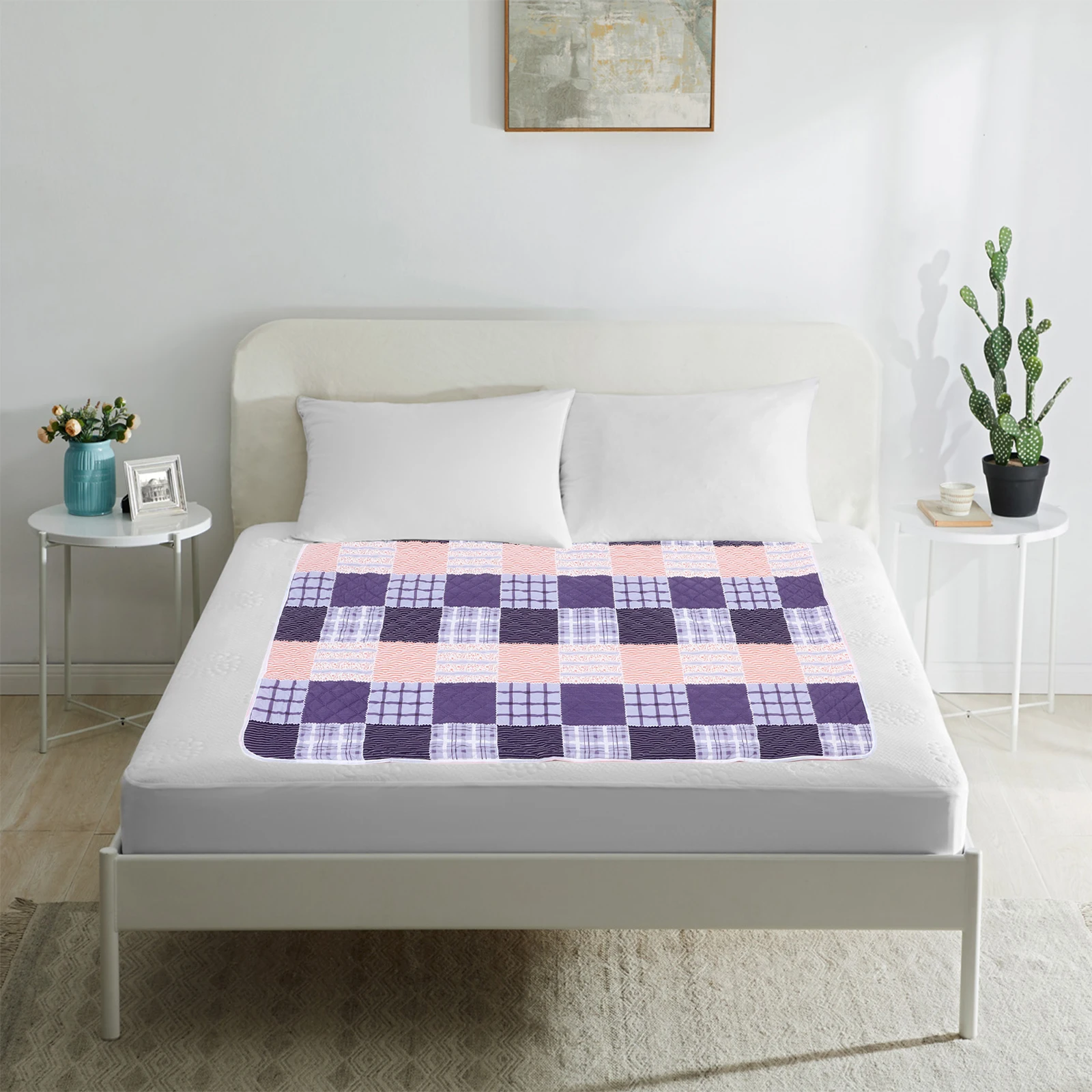 

Waterproof Absorbent Bed Wetting Pads Reusable Washable Pee Pad Elderly Patient Mattress Protector Non Slip Bottom Cotton