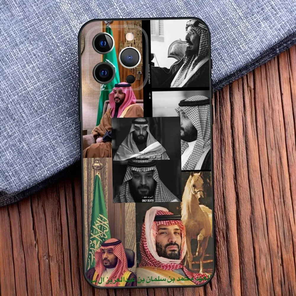 Salman of Saudi Arabia Phone Case For iPhone 16,15,14,13,12,11,Pro,X,XS,Max,XR,Plus,Mini Soft Black Cover