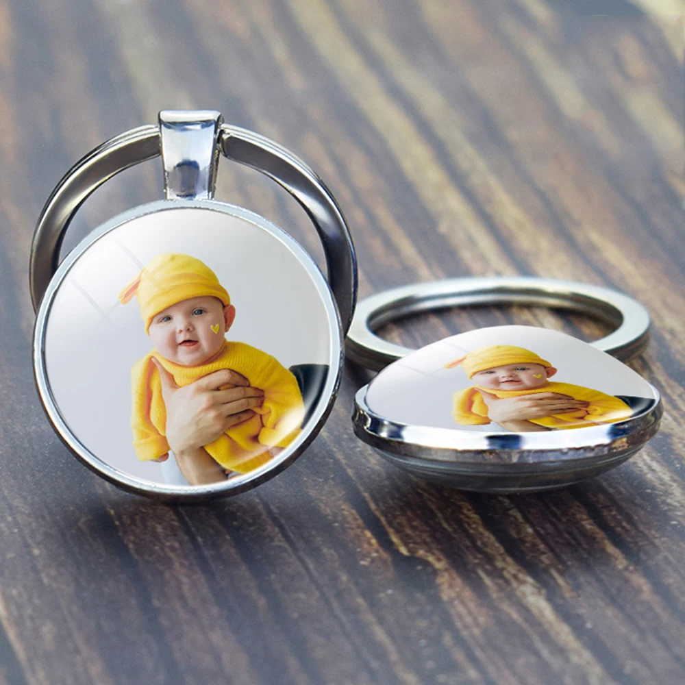 

Customized Single-sided Double-sided Keychain with Wooden Frame Keychain Personalized Photos Friends Family Gifts