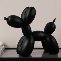 Black White Balloon Dog Statue Resin Sculpture Modern  Accessories Home Decoration Ornaments for Living Room Animal Figures