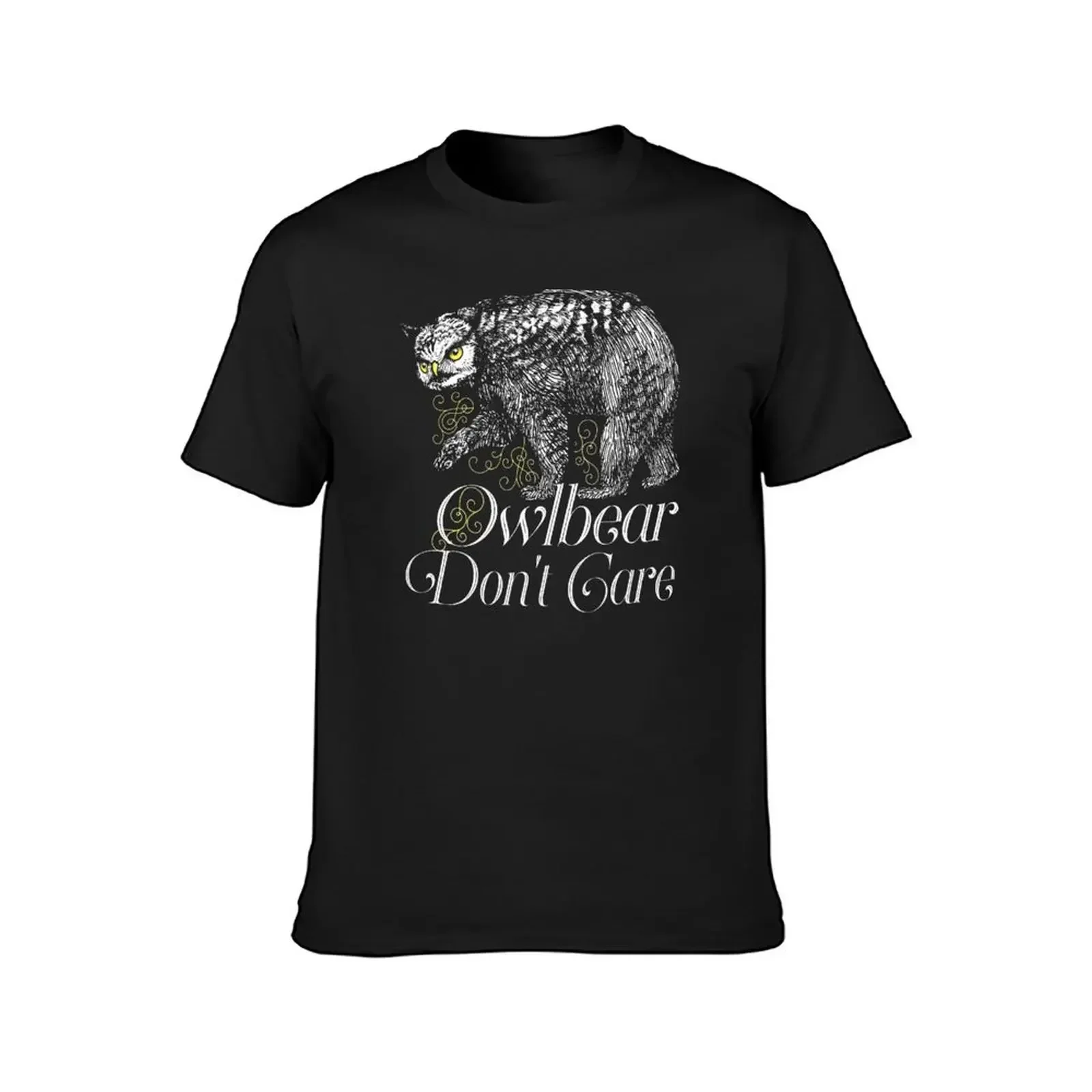 Owlbear Don-T Care T Shirt for Men Women Unisex T-Shirt customs boys animal print mens graphic t-shirts