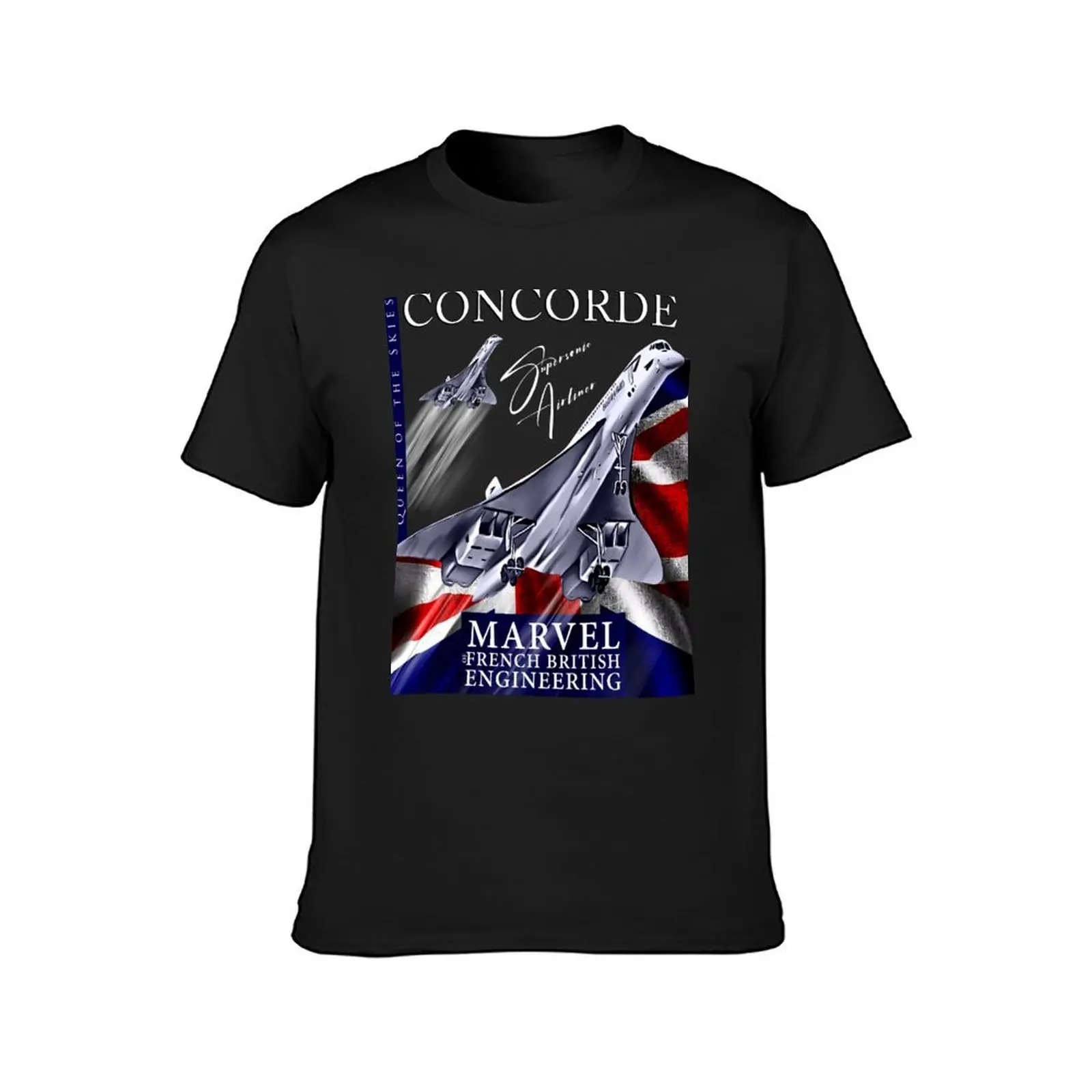 Concorde Retro Vintage British French aircraft travel pilot T-Shirt summer clothes customs mens graphic t-shirts pack