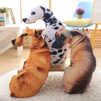 50cm 3D Dog Simulation Plush Toys Stuffed Animal Cushion Home Decoration Soft Pillow Kids Boys Birthday Gift Accompany Sleep Toy