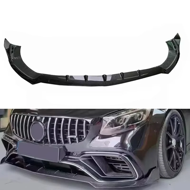 

BS Style Body Kit Carbon Fiber Fibre Front Bumper Lip Splitter Fits for Mercedes Benz C217 2014-2019 Ture Factory Fitment