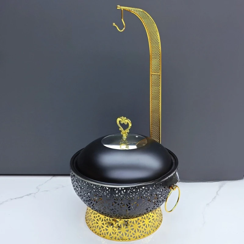

Stainless steel gold disassembly and assembly of random pattern pumpkin cover hotel restaurant supplies buffet stove