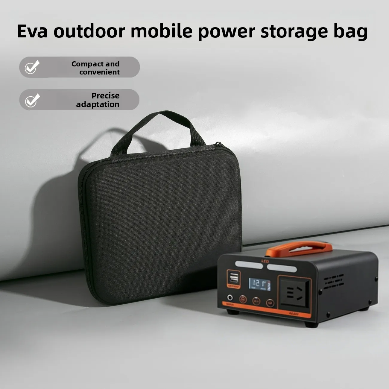 Waterproof Shockproof Power Bank Carrying Case Hard EVA Protective Bag Charger Cables  Portable Electronics Storage Organizer