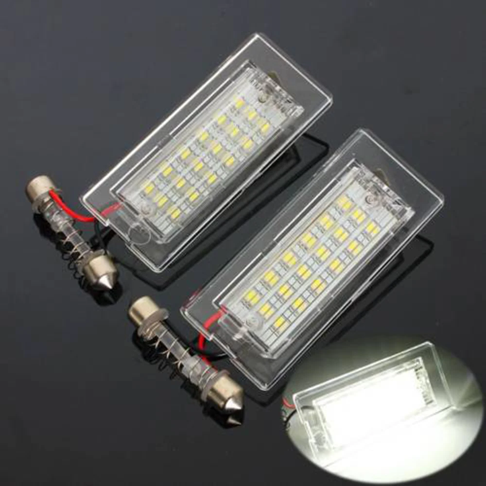 2 pçs lâmpada de luz da placa de licença 18 led alto lúmen para bmw x5 e53 x3 e83 03-09 led super brilhante 12v erro automático livre novo