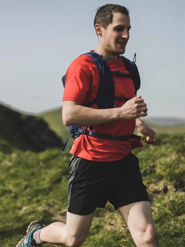 Ropa de lana merina para hombre, prenda de secado rápido, transpirable, con cuello redondo, de manga corta, para deportes de montaña y correr, 70%